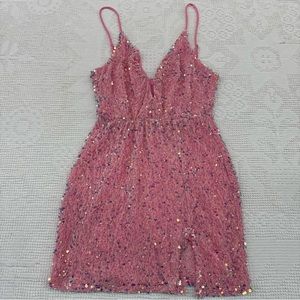 Lucy In The Sky Pink Sequin Dress